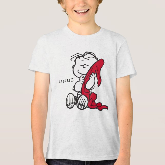 Erdnüsse | Ein Linus-Lächeln Tri-Blend Shirt (Vorderseite)