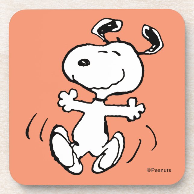 Erdnüsse | Ein Snoopy Happy Dance Getränkeuntersetzer (Vorderseite)