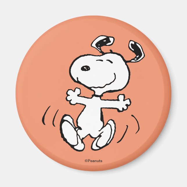 Erdnüsse | Ein Snoopy Happy Dance Magnet (Vorne)