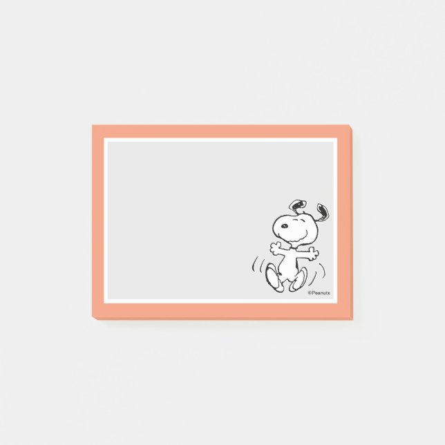Erdnüsse | Ein Snoopy Happy Dance Post-it Klebezettel (Vorderseite)