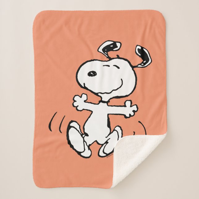 Erdnüsse | Ein Snoopy Happy Dance Sherpadecke (Vorderseite)