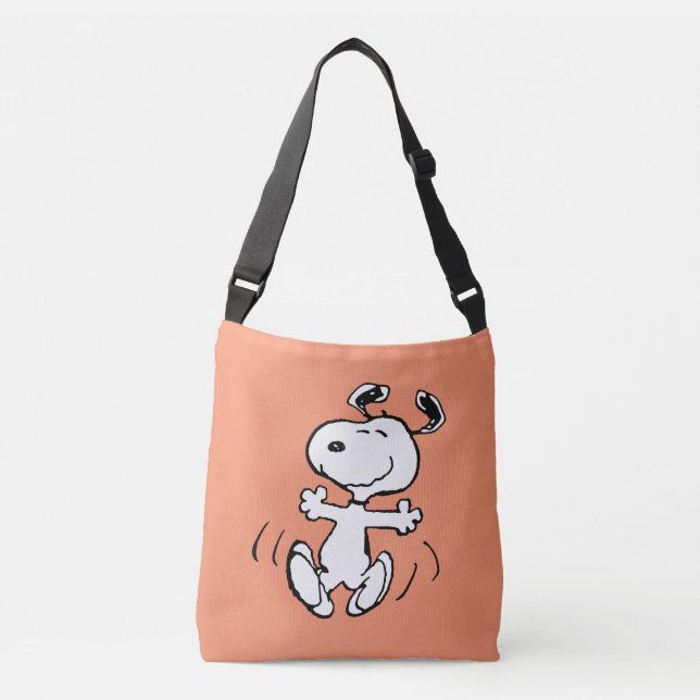 Erdnüsse | Ein Snoopy Happy Dance Tragetaschen Mit Langen Trägern (Vorderseite)