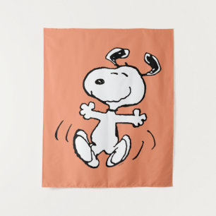 Erdnüsse Ein Snoopy Happy Dance Wandteppich