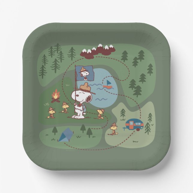 Erdnüsse | Eingebettet in den Bergcampingplatz Pappteller (Vorderseite)