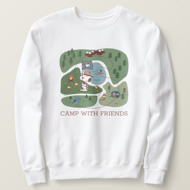 Erdnüsse | Eingebettet in den Bergcampingplatz Sweatshirt (Design vorne)