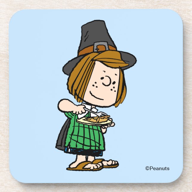 Erdnüsse | Erntedank Peppermint Patty Getränkeuntersetzer (Vorderseite)