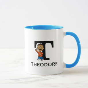 Erdnüsse   Franklin Name & Monogram T Tasse