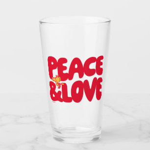Erdnüsse Frieden und Liebe Woodstock Glas