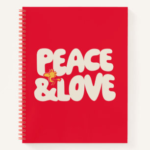 Erdnüsse Frieden und Liebe Woodstock Notizbuch