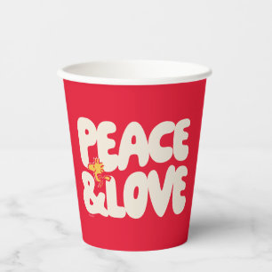 Erdnüsse Frieden und Liebe Woodstock Pappbecher