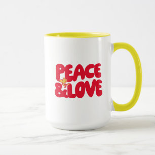 Erdnüsse   Frieden und Liebe Woodstock Tasse