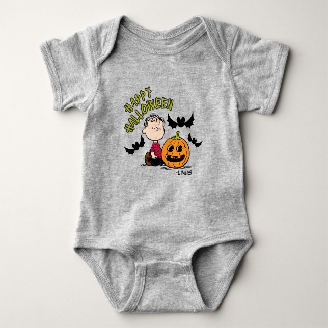 Erdnüsse | Frohe Halloween Linus Baby Strampler (Vorderseite)