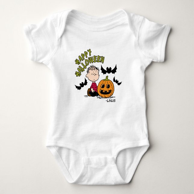 Erdnüsse | Frohe Halloween Linus Baby Strampler (Vorderseite)