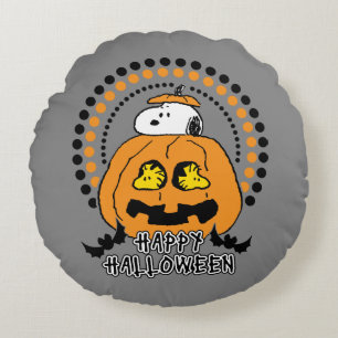 Erdnüsse Frohe Halloween Rundes Kissen