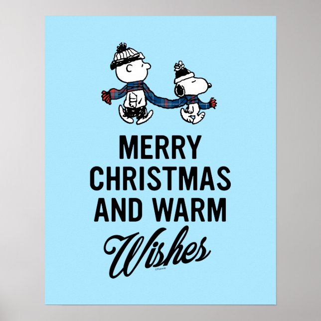 Erdnüsse | Frohe Weihnachten Snoopy & Charlie Brow Poster (Vorne)