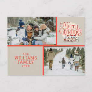 Erdnüsse Frohe Weihnachts-Weihnachtslieder Chor Fo Feiertagspostkarte