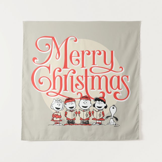 Erdnüsse | Frohe Weihnachtslieder Wandteppich (Vorderseite)