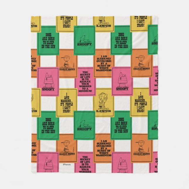 Erdnüsse | Fun Colorblock Muster Fleecedecke (Vorderseite)