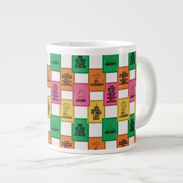 Erdnüsse | Fun Colorblock Muster Jumbo-Tasse (Vorderseite Rechts)