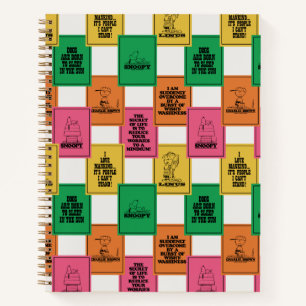 Erdnüsse   Fun Colorblock Muster Notizbuch