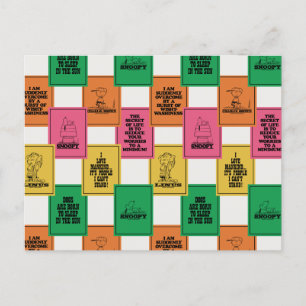 Erdnüsse   Fun Colorblock Muster Postkarte