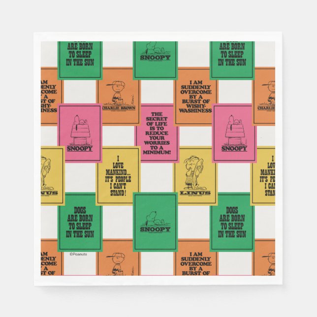 Erdnüsse | Fun Colorblock Muster Serviette (Vorderseite)