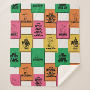 Erdnüsse   Fun Colorblock Muster Sherpadecke