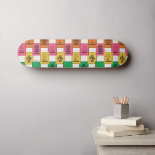 Erdnüsse Fun Colorblock Muster Skateboard