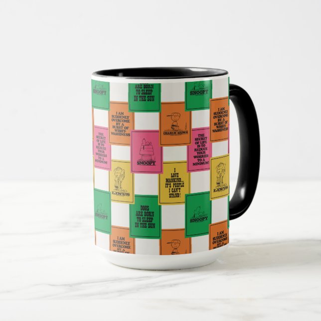 Erdnüsse | Fun Colorblock Muster Tasse (VorderseiteRechts)