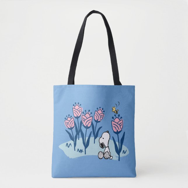 Erdnüsse | Garten mit Snoopie und Holzblumen (Vorderseite)