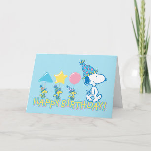 Erdnüsse Glücklich zum Geburtstag Snoopy & Woods Karte