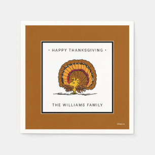Erdnüsse Glücklicher Thanksgiving Woodstock Türk Serviette
