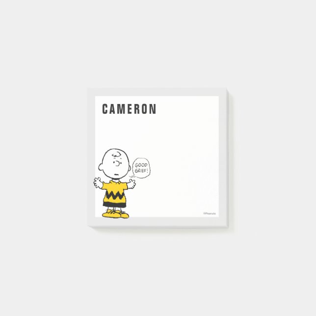 Erdnüsse | Good GTrauer Charlie Brown Post-it Klebezettel (Vorderseite)