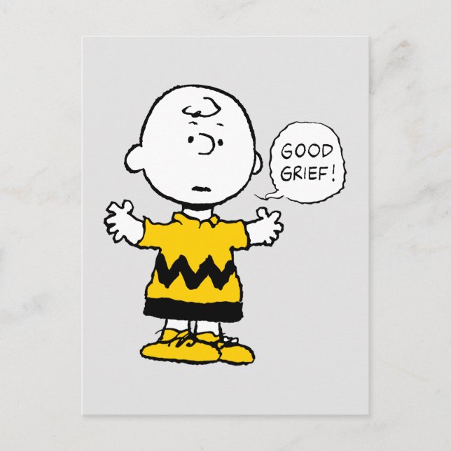 Erdnüsse | Good GTrauer Charlie Brown Postkarte (Vorderseite)