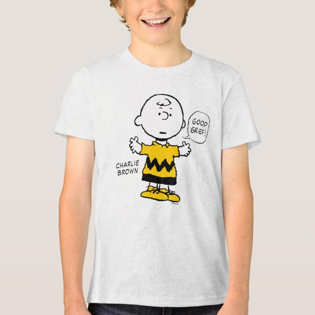 Erdnüsse | Good GTrauer Charlie Brown Tri-Blend Shirt (Vorderseite)