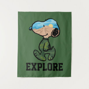 Erdnüsse   Große Snoopie im Freien Wandteppich