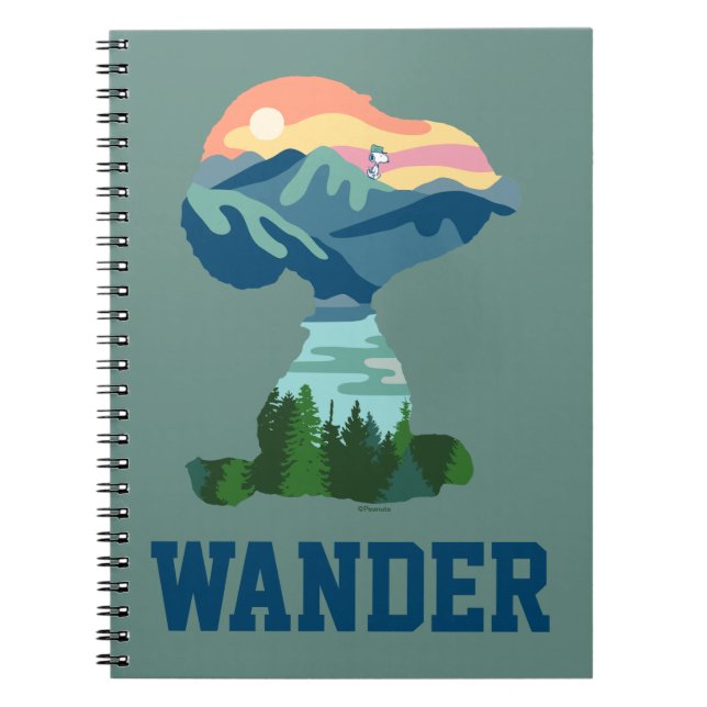 Erdnüsse | Großes Portrait aus Snoopy im Freien Notizblock (Vorderseite)