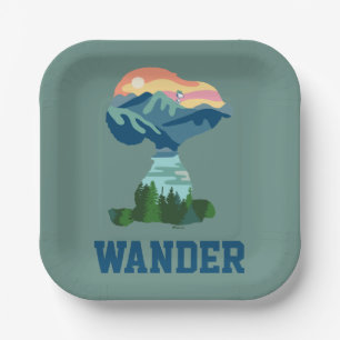 Erdnüsse   Großes Portrait aus Snoopy im Freien Pappteller