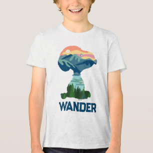 Erdnüsse   Großes Portrait aus Snoopy im Freien Tri-Blend Shirt