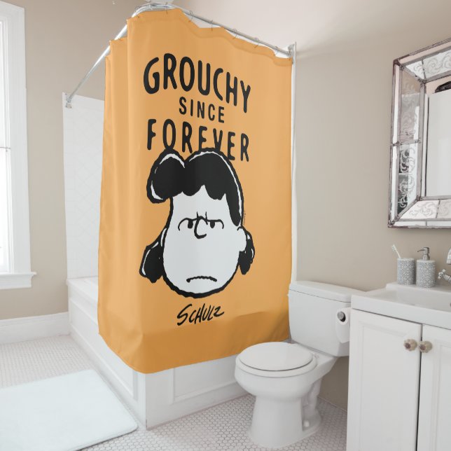 Erdnüsse | Grouchy Seit Forever Lucy Duschvorhang (Beispiel)