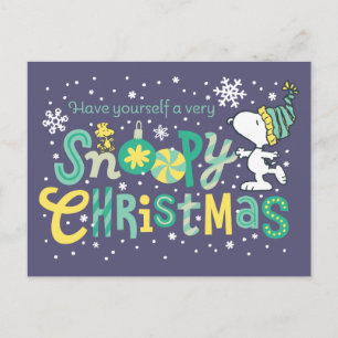 Erdnüsse Haben Sie selbst ein sehr snoopisches W Feiertagspostkarte