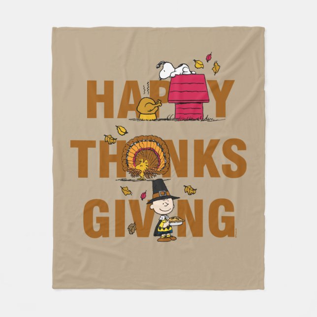 Erdnüsse | Happy Thanksgiving Combo Fleecedecke (Vorderseite)