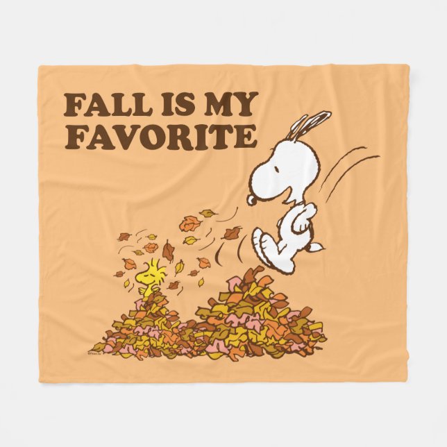 Erdnüsse | Herbst ist mein Favorit Fleecedecke (Vorderseite (Horizontal))