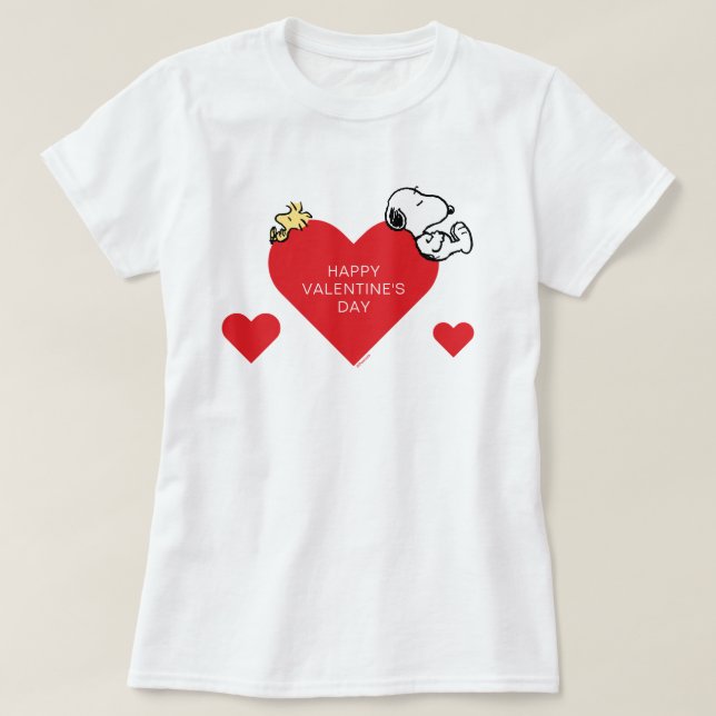 Erdnüsse | Holz und Snoopy Valentine T-Shirt (Design vorne)