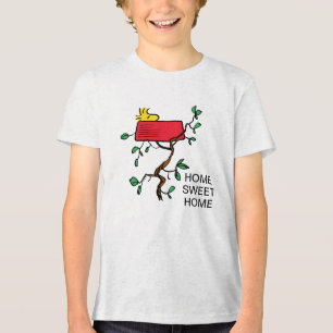Erdnüsse Holzeinschlag in Snoopy's Dish Tri-Blend Shirt