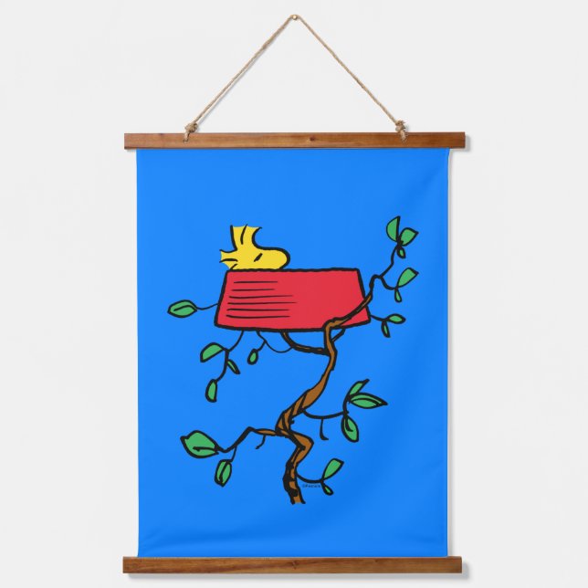 Erdnüsse | Holzeinschlag in Snoopy's Dish Wandteppich Mit Holzrahmen (Vorderseite)