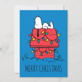 Erdnüsse | Hundehütte Snoopy mit Licht Feiertagskarte