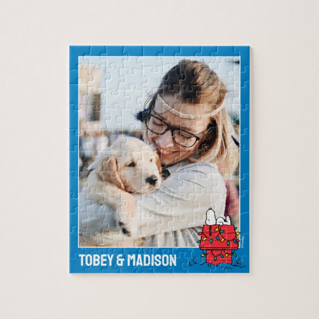 Erdnüsse | Hundehütte Snoopy mit Licht Puzzle (Vertikal)