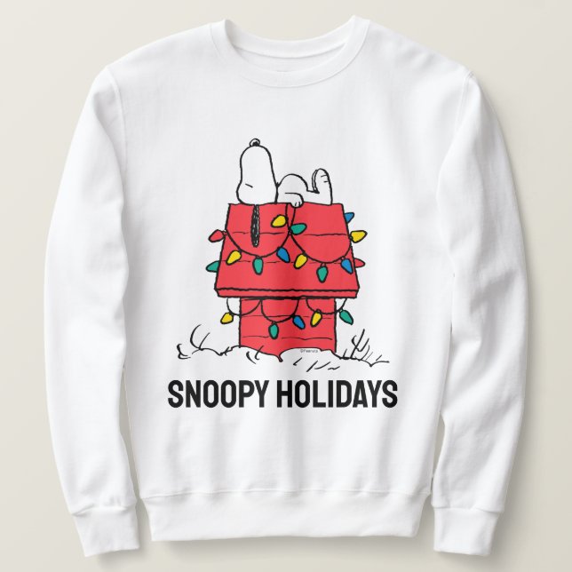 Erdnüsse | Hundehütte Snoopy mit Licht Sweatshirt (Design vorne)