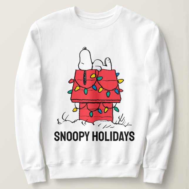 Erdnüsse | Hundehütte Snoopy mit Licht Sweatshirt (Design vorne)